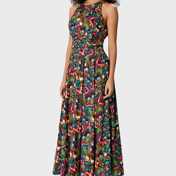 Eshakti - Tropical Butterfly Print Crepe Chelsea dress - Picture 1 of 5